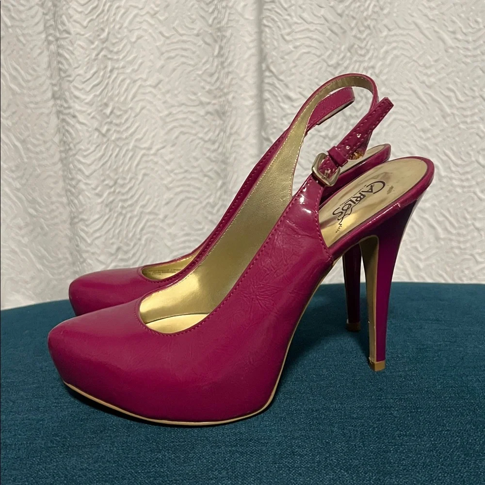 Carlos by Carlos Santana Fuchsia Slingback Heels